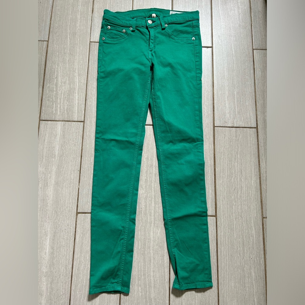 rag & bone Green Skinny Jeans